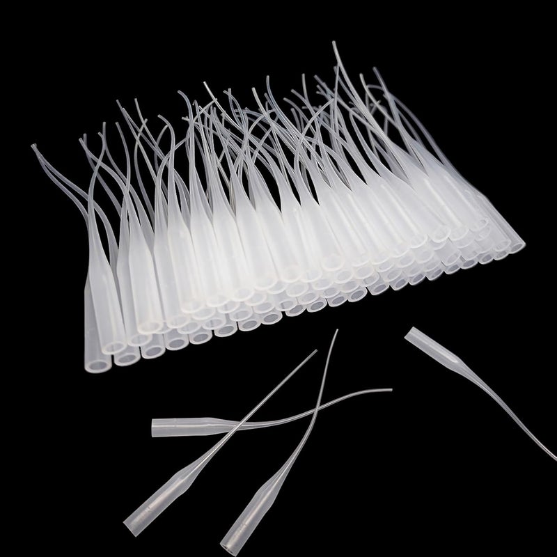 jjssnower 100Pieces Glue Tip Extender & Glue Nozzle Extender, Precision Adhesive Dispenser Tips, Glue Tips Compatible for CA, for Crafting, Arts, Lab Dispensing, 2.75 Inch (for Small Glue Bottles) - Image 1